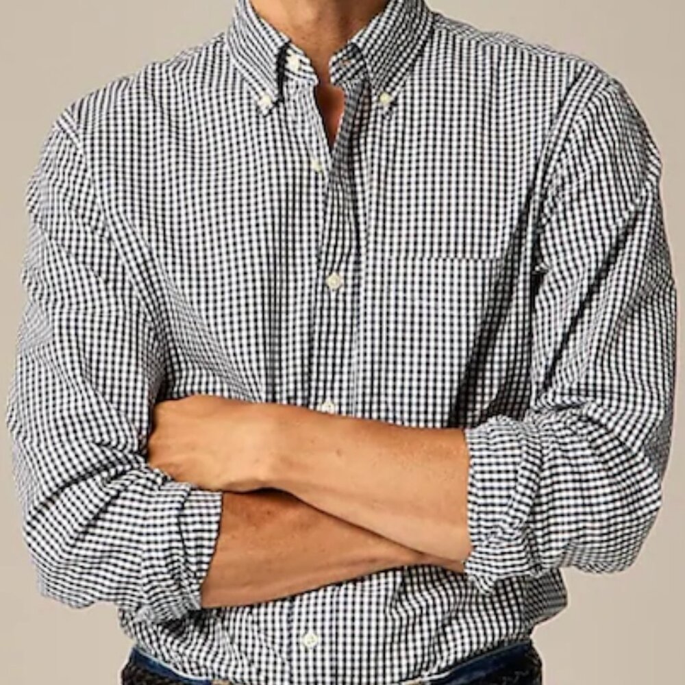 J.Crew men’s organic cotton button down shirt.